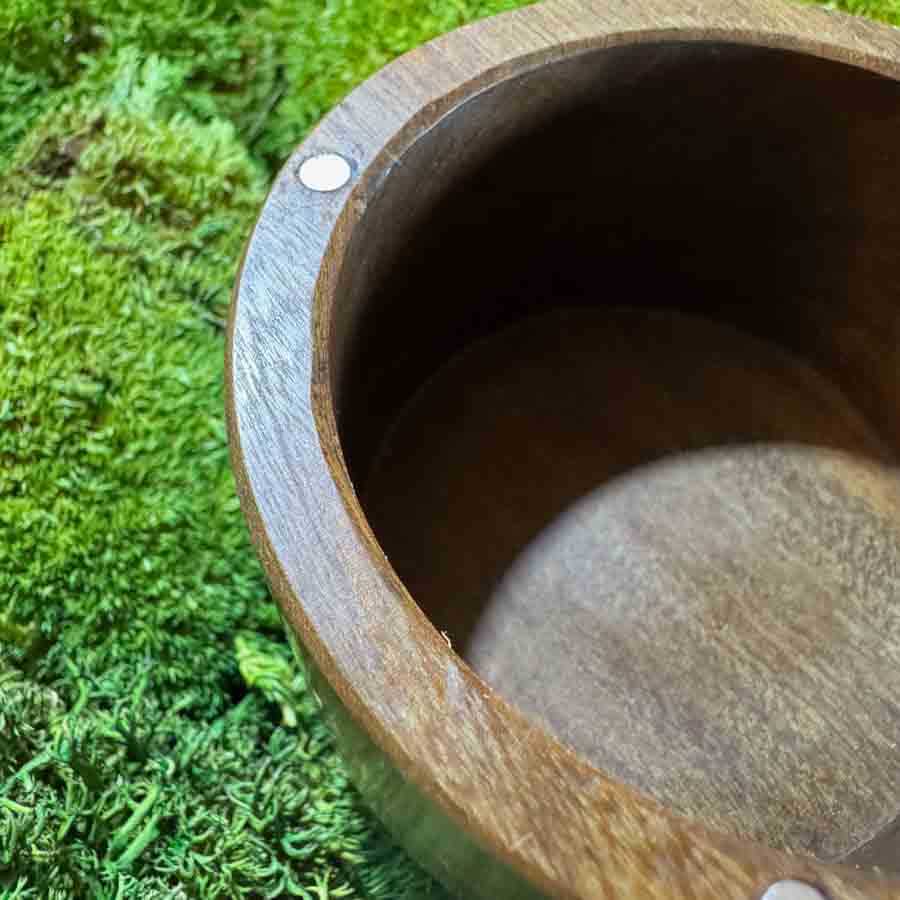 Dřevěná dóza kulatá - Marirí centro - Obrázek 3