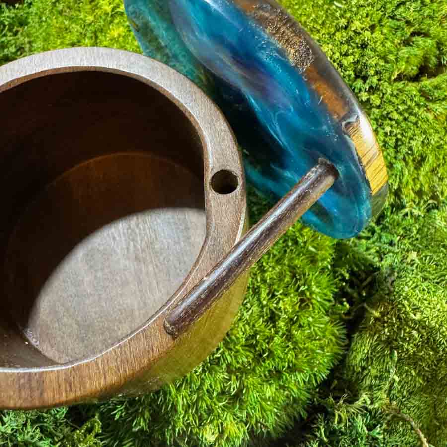 Dřevěná dóza kulatá - Marirí centro - Obrázek 5