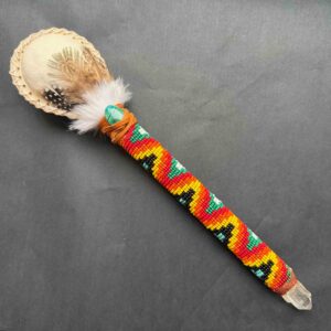 Maraca - chřestidlo Shipibo Visiones - Rojo