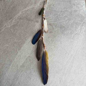 Feather Hair Beads - Arara